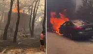 Tarım arazisinde başlayan yangın ilçeyi sardı
