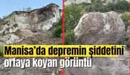 Manisa’da depremin şiddetini ortaya koyan görüntü …