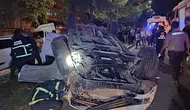 Hafif ticari araç devrildi: 2 yaralı