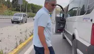 Trafikte servis şoföründen sürücüye tehdit