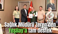 Sağlık Müdürü Zeren’den Yeşilay’a tam destek