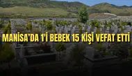 Manisa'da 1'i bebek 15 kişi vefat etti