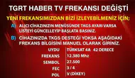 İşte TGRT Haber'in yeni frekans bilgileri