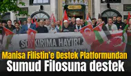 Manisa Filistin’e Destek Platformundan Sumud Filosuna destek