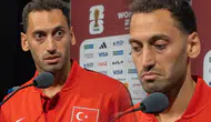 Hakan Çalhanoğlu ve yabancı gazeteci arasında dikkat çeken diyalog