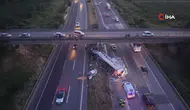 Halı yüklü tır otomobille çarpıştı: 6 yaralı