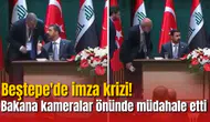 Beştepe'de imza krizi! Bakana kameralar önünde müdahale etti