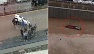 Sağanak yağış Ankara'yı vurdu: Yol çöoktü, trafik felç oldu
