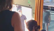 Otobüsün önünü kesip sağlık personellerine dehşeti yaşattılar