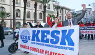 KESK Manisa’da iş bıraktı memurlar yürüdü