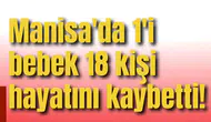 Manisa'da 1'i bebek 18 kişi hayatını kaybetti