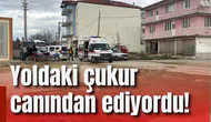 Yoldaki çukur canından ediyordu!