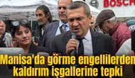 Manisa'da görme engellilerden kaldırım işgallerine tepki