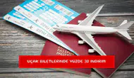 Uçak biletlerinde yüzde 30 indirim
