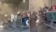 Ölüm saçan hortumun şiddeti kameraya yansıdı