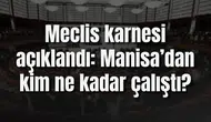 Meclis karnesi açıklandı: Manisa’dan kim ne kadar çalıştı?