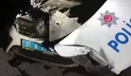 Alkollü sürücü polis aracına çarptı: 2 polis yaralı
