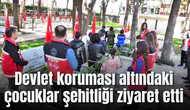 Devlet koruması altındaki çocuklar şehitliği ziyaret etti
