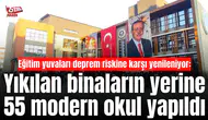 Eğitim yuvaları deprem riskine karşı yenileniyor: Yıkılan binaların yerine 55 modern okul yapıldı