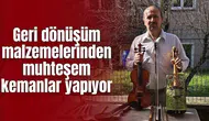 Geri dönüşüm malzemelerinden muhteşem kemanlar yapıyor