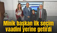 Minik başkan ilk seçim vaadini yerine getirdi
