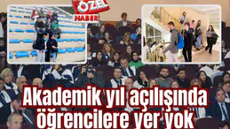 Akademik yıl açılışında öğrencilere yer yok