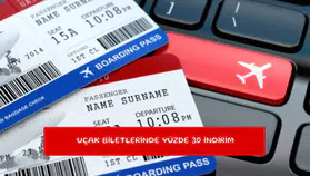 Uçak biletlerinde yüzde 30 indirim