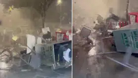 Ölüm saçan hortumun şiddeti kameraya yansıdı