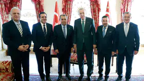 Cumhurbaşkanı Erdoğan dev kulup başkanlarını kabul etti