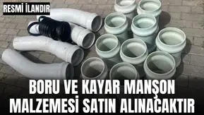 MASKİ-İÇMESUYU DAİRE BAŞKANLIĞI-BORU VE KAYAR MANŞON MALZEMESİ SATIN ALINACAKTIR