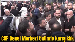 CHP Genel Merkezi önünde karışıklık