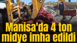 Manisa'da 4 ton midye imha edildi