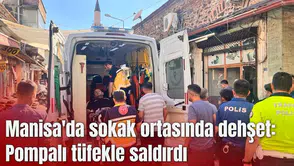 Manisa'da sokak ortasında dehşet: Pompalı tüfekle saldırdı