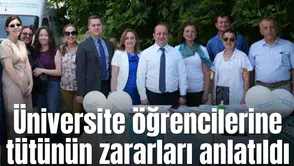 Üniversite öğrencilerine tütünün zararları anlatıldı