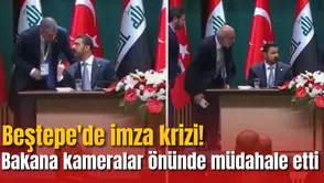 Beştepe'de imza krizi! Bakana kameralar önünde müdahale etti
