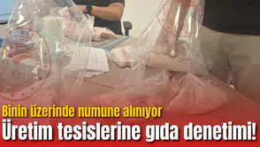 Üretim tesislerine gıda denetimi! Binin üzerinde numune alınıyor