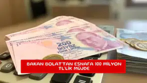 Bakan Bolat'tan esnafa 100 milyon TL'lik müjde