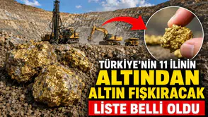 Türkiye'nin 11 ilinin altından altın fışkıracak: Liste belli oldu