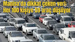 Manisa’da dikkat çeken veri: Her 100 kişiye 59 araç düşüyor