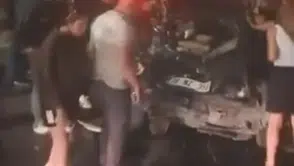 Astsubayları taşıyan otomobil kaza yaptı!