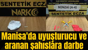 Manisa'da uyuşturucu ve aranan şahıslara darbe