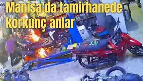 Manisa'da tamirhanede korkunç anlar