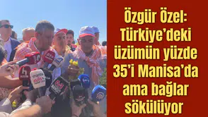 Özgür Özel: Türkiye’deki üzümün yüzde 35’i Manisa’da ama bağlar sökülüyor
