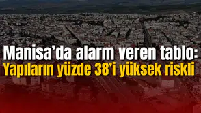 Manisa’da alarm veren tablo: Yapıların yüzde 38’i yüksek riskli