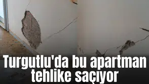 Turgutlu'da bu apartman tehlike saçıyor