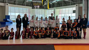 Minik cimnastikçiler Özay Gönlüm için yarıştı