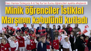 Hacı Hamza Güleçyüz 4-6 Yaş Kur’an Kursu öğrencileri ayakta alkışlandı