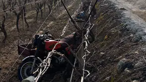 Manisa'da yaşlı adam motosikletle üzüm bağına uçtu