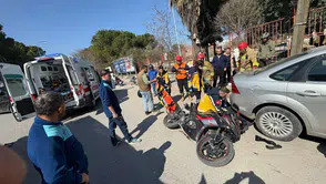 Motosiklet sürücüsü ölümden döndü