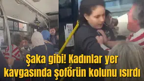 Şaka gibi! Kadınlar yer kavgasında şoförün kolunu ısırdı